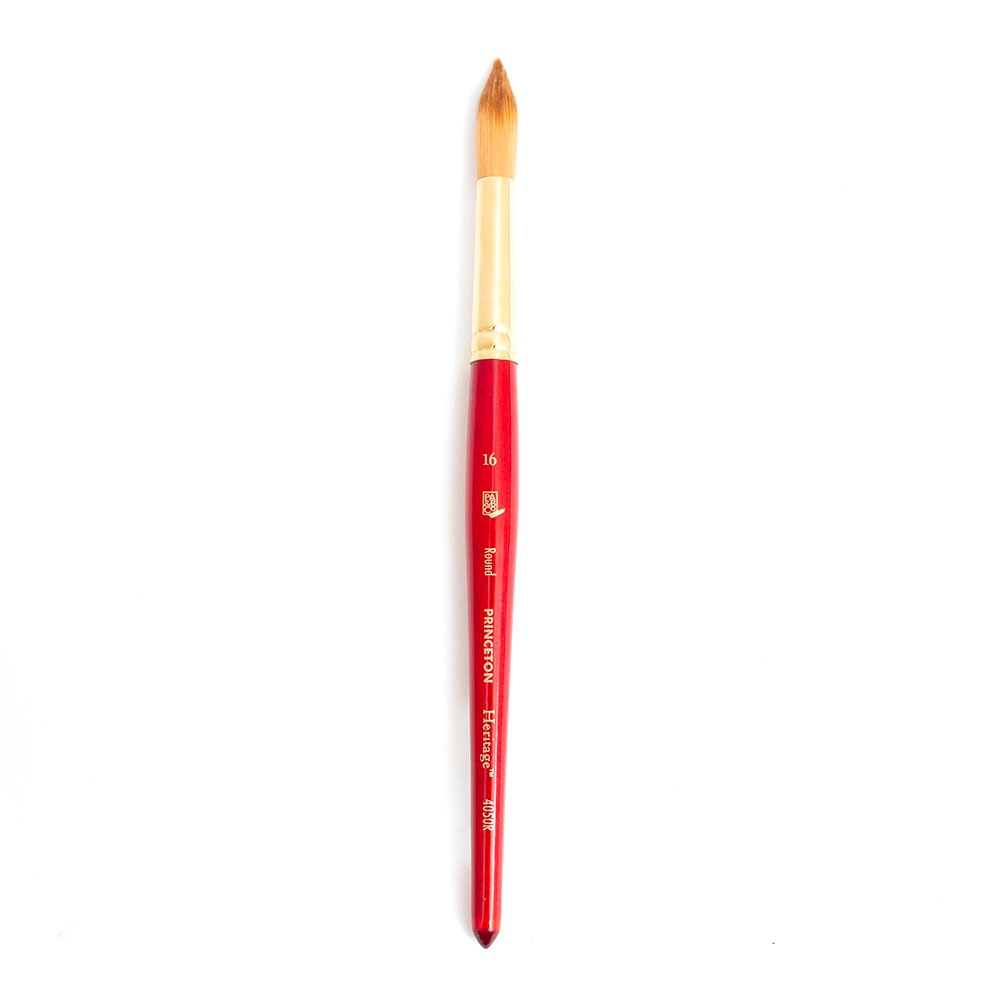Princeton, Brushes, Art & School, Heritage, Synthetic Sable, Watercolor, 105316, Round, 16